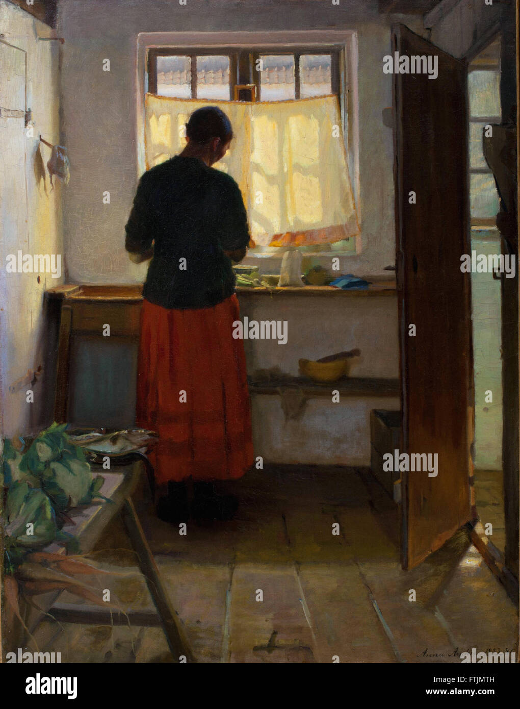 Anna Ancher - das Mädchen in der Küche - die Hirschsprung Collection Stockfoto