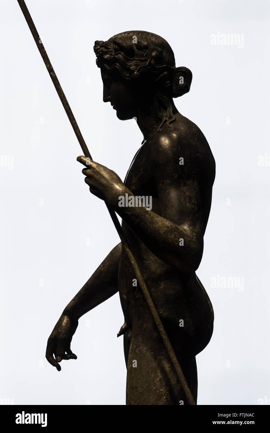 Rom. Italien.  Bronze gegossen Statue des Dionysos (117-138 n. Chr. unbekannten Künstlers) Palazzo Massimo Alle Terme. Museo Nazionale Romano. Stockfoto