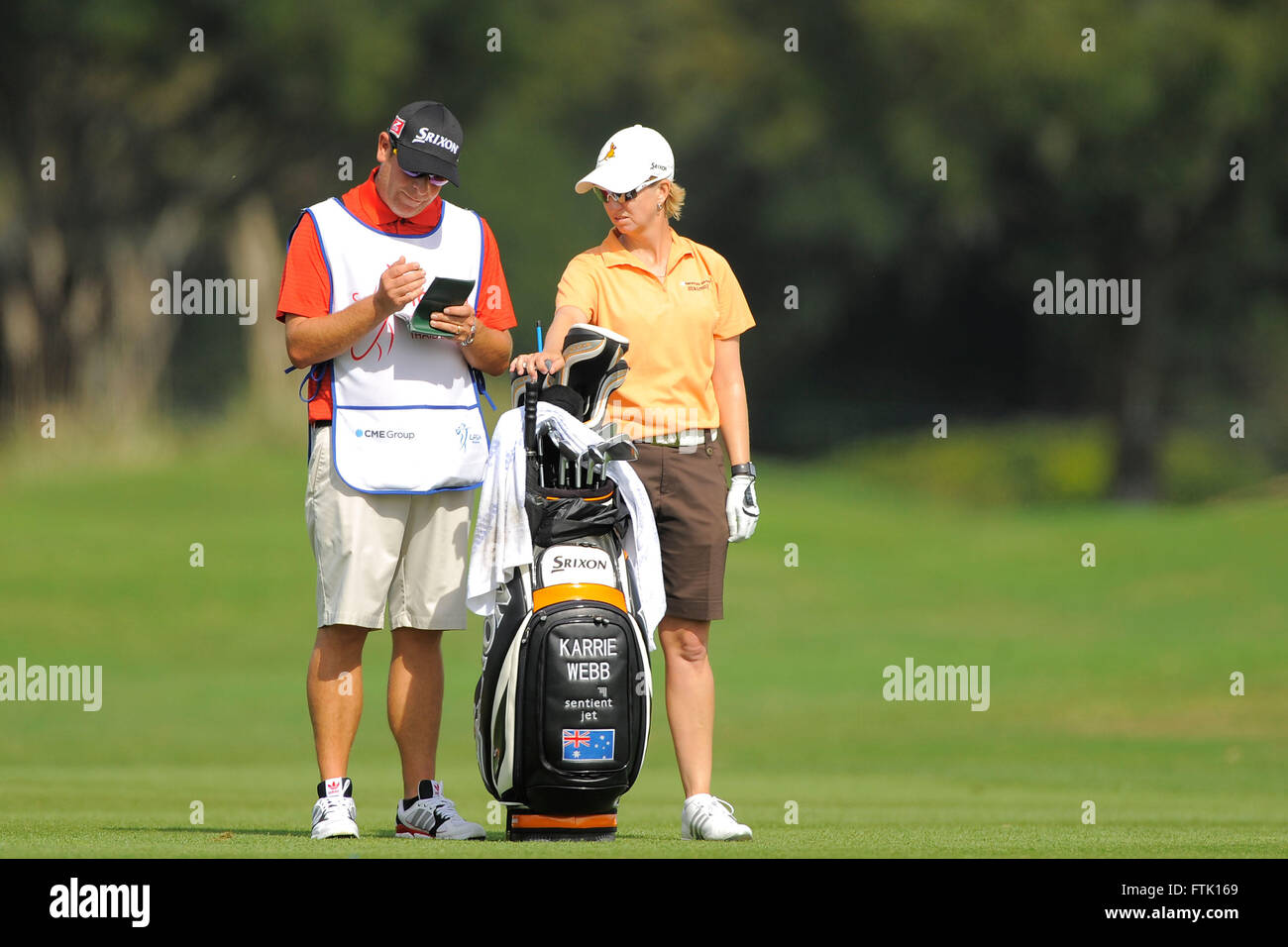 Orlando, Fla, USA. 17. November 2011. Karrie Webb in der ersten Runde der CME Group Titelverteidiger im Grand Cypress Resort am 17. November 2011 in Orlando, Florida ZUMA PRESS/Scott A. Miller © Scott A. Miller/ZUMA Draht/Alamy Live News Stockfoto