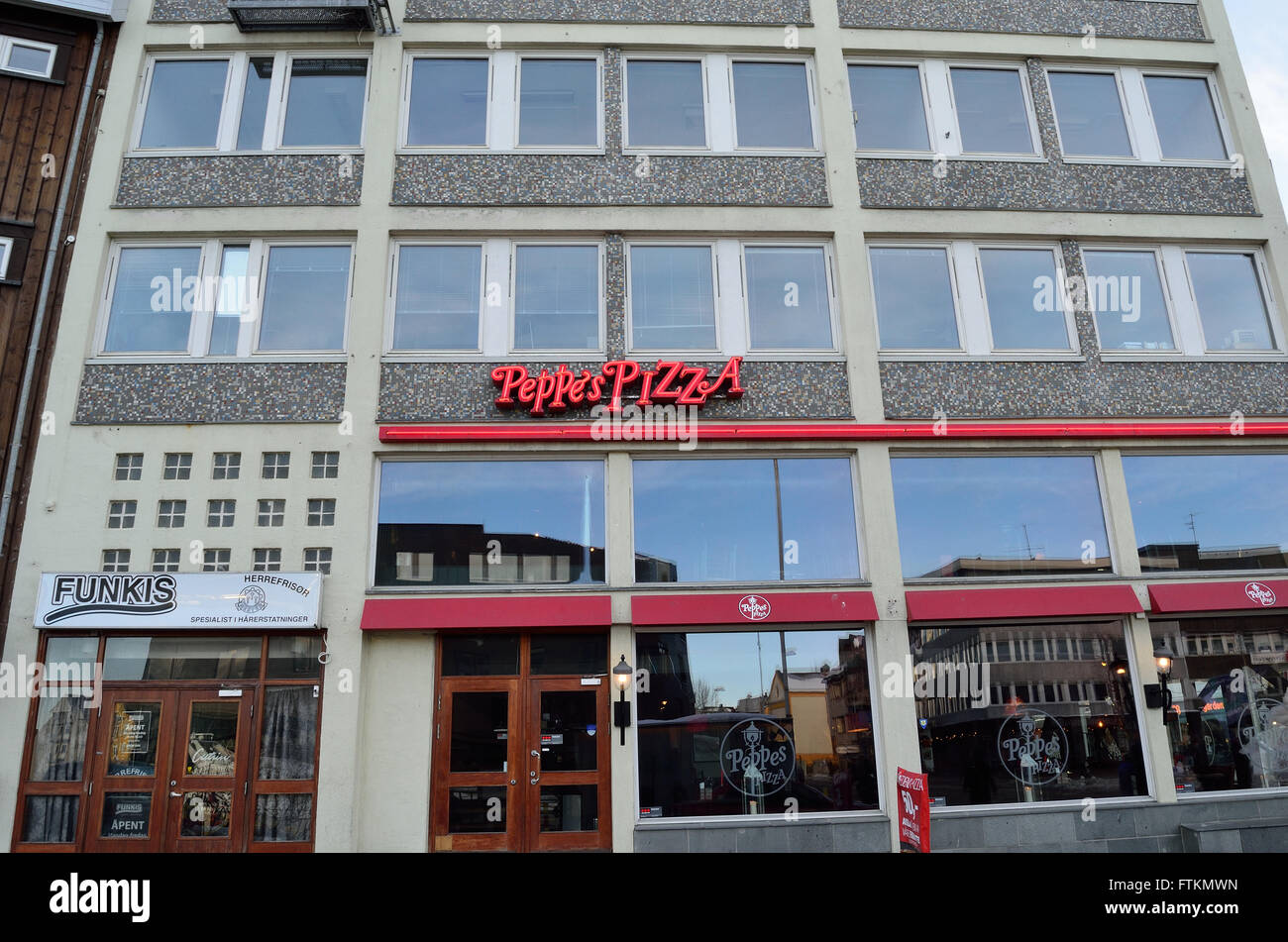 Peppes Pizza Gebäude in Tromsoe am 20. Februar 2016 Stockfoto