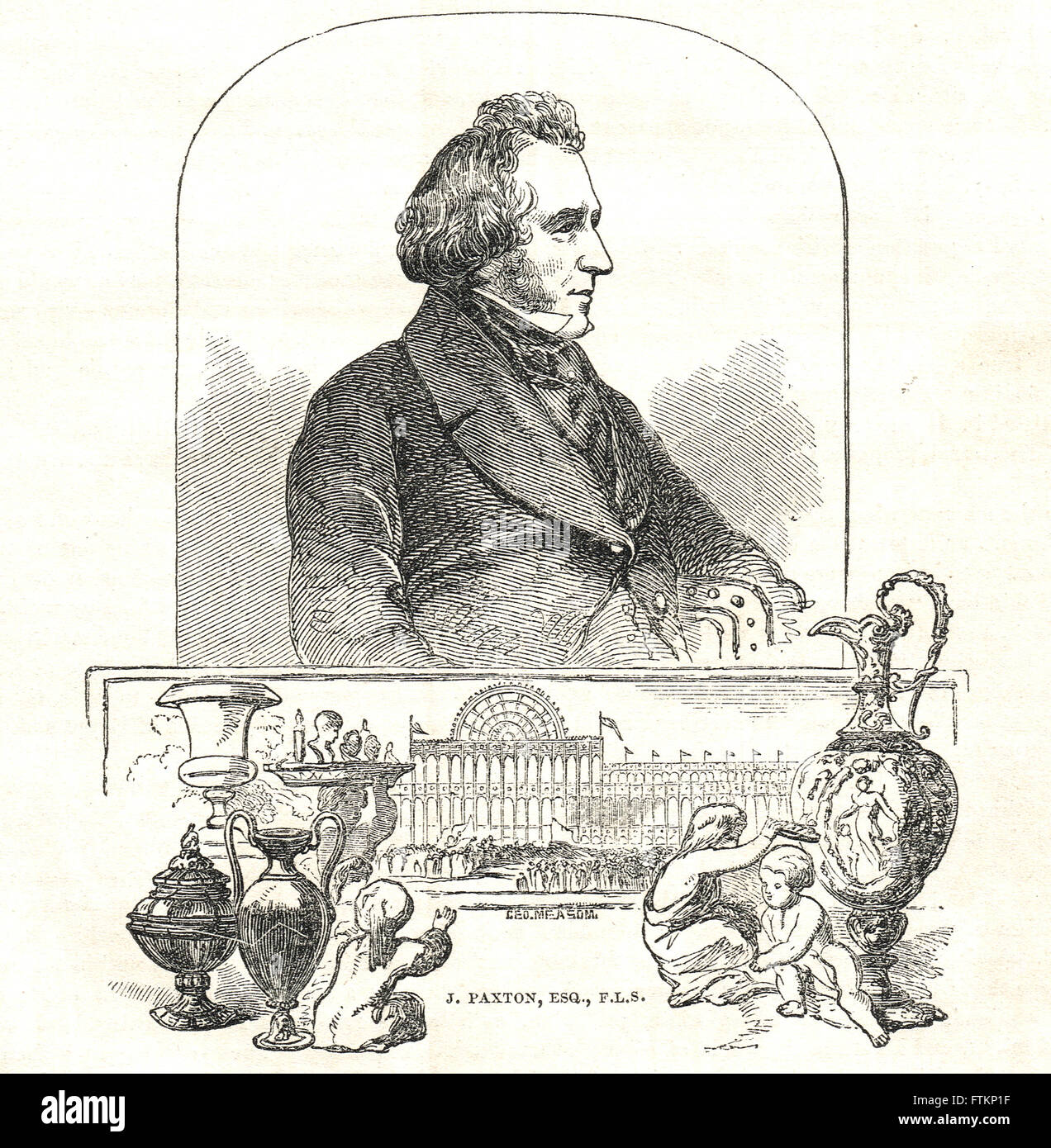 Joseph Paxton & der Kristallpalast, 1851 Stockfoto