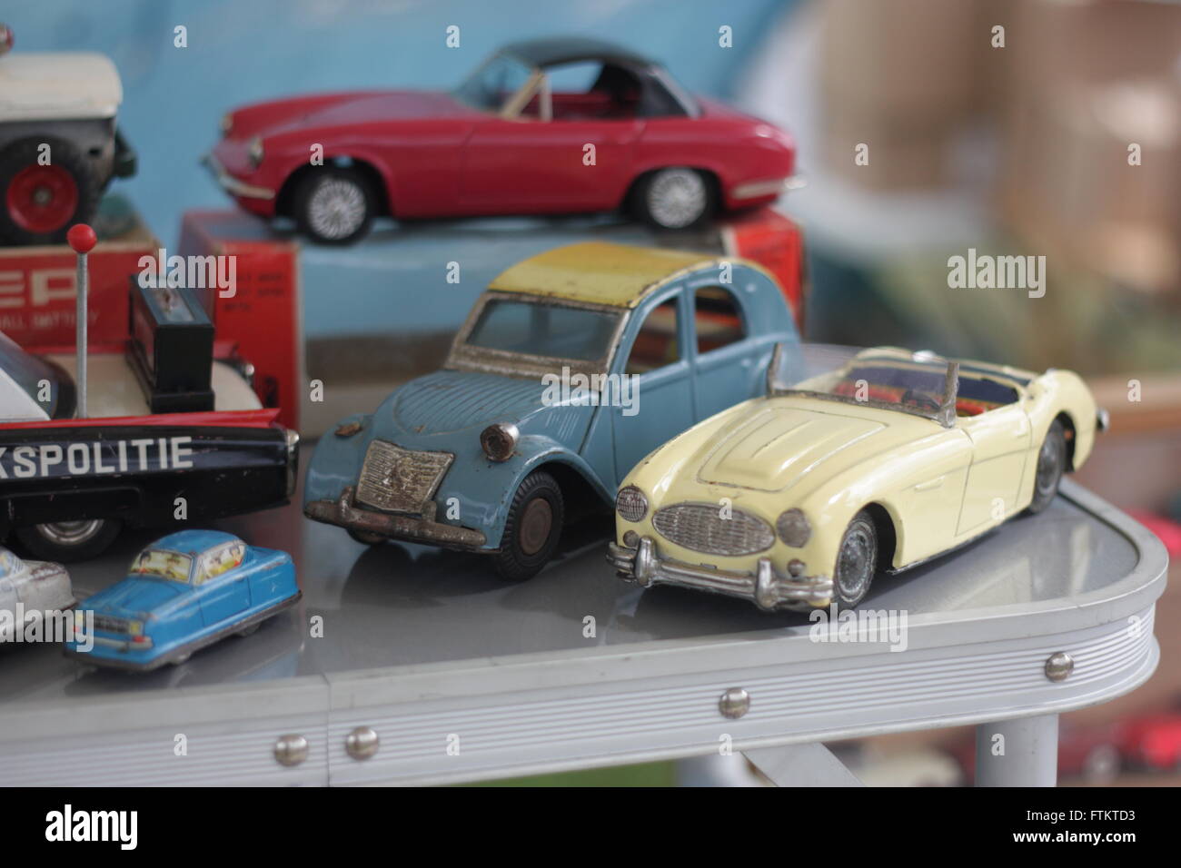 Vintage Spielzeug-Autos Stockfoto