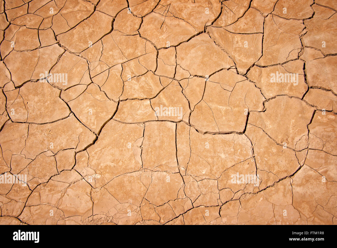 Trockene rissige Erde Hintergrund, Ton Wüste Textur Stockfoto