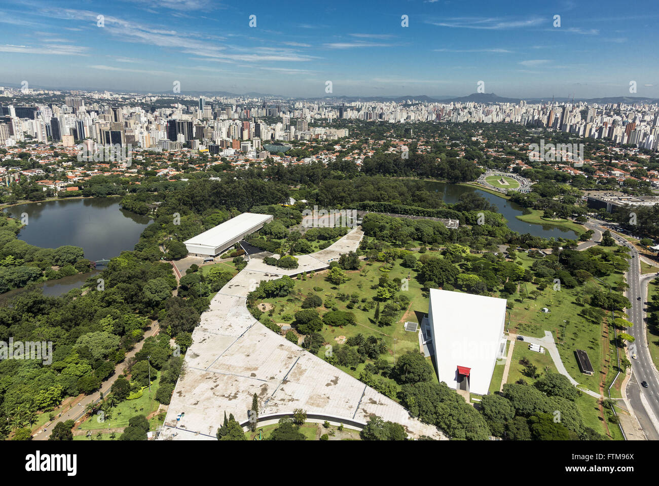 Ibirapuera Park - Luftbild Stockfoto