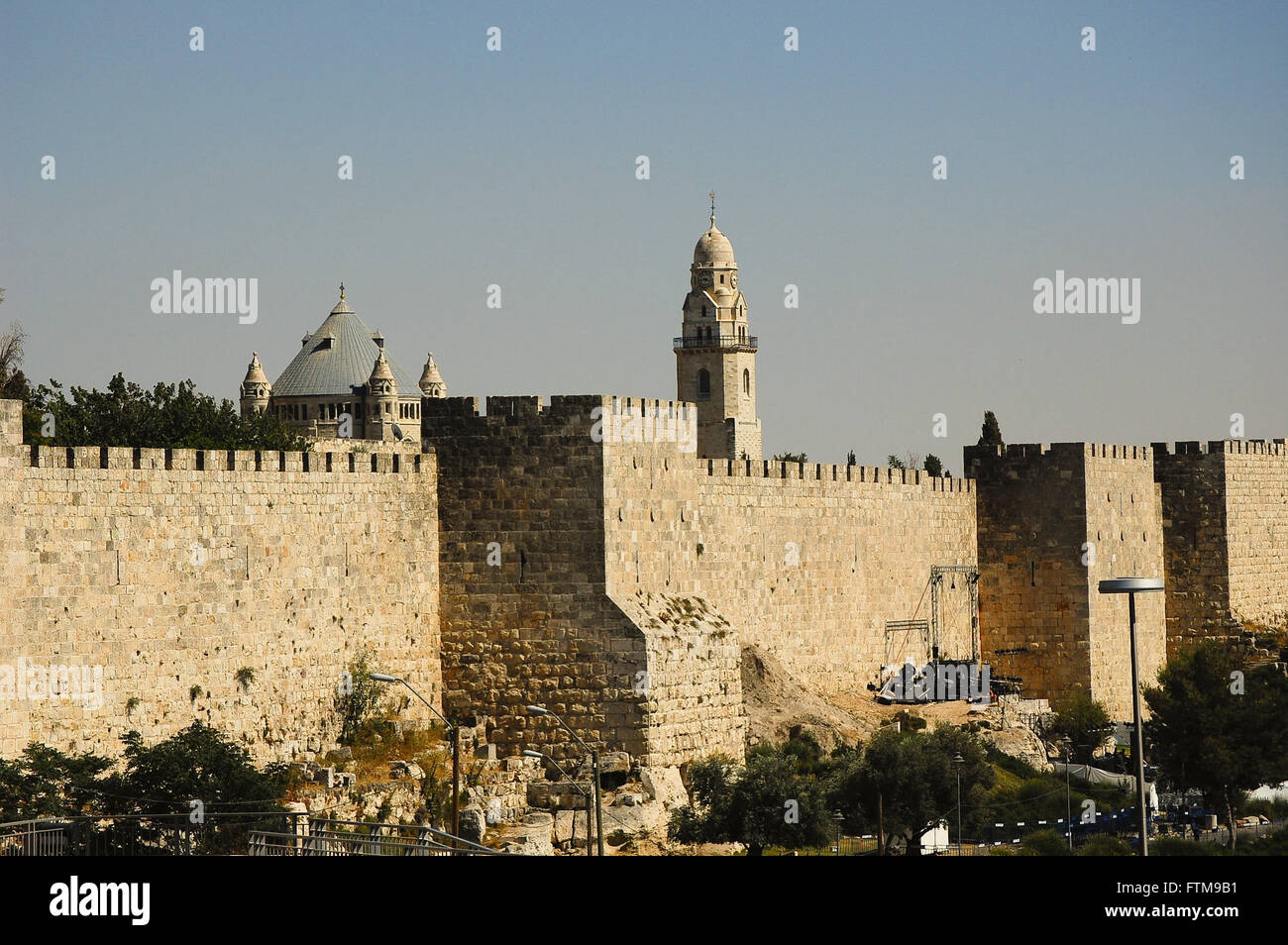 Blick auf die Altstadt von Jerusalem Stockfoto