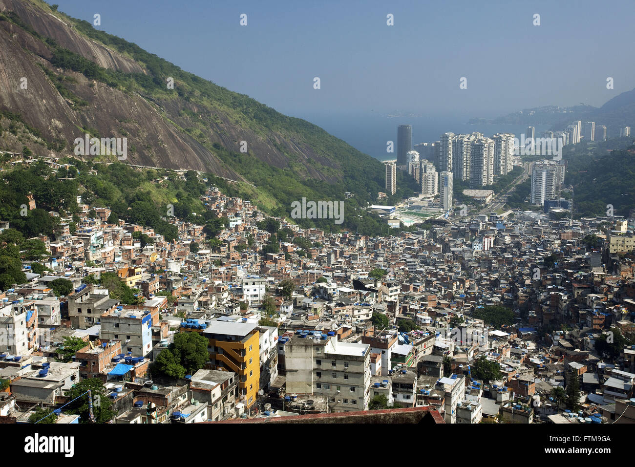 PAC in Rocinha Favela in Rio De Janeiro Stockfoto