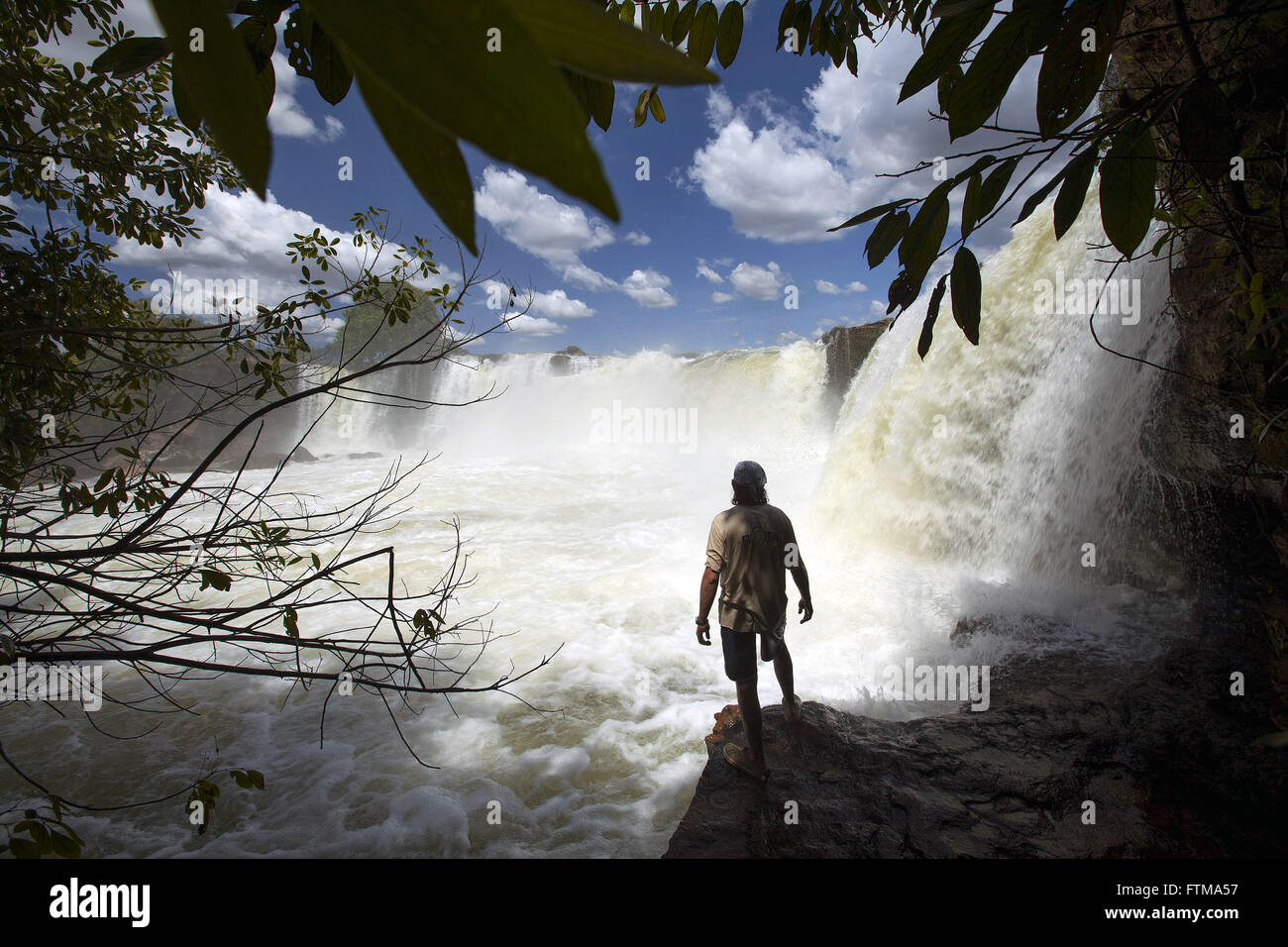Alten Wasserfall in Rio Novo - State Park Jalapao Stockfoto