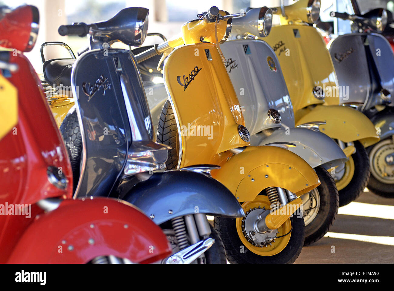 Auch bekannt als Vespa-Roller Stockfoto