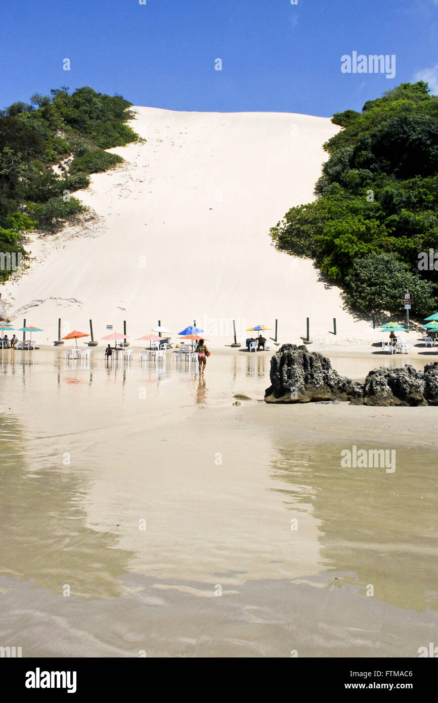 Kahlen Berg - Dune 120 m hoch in das Naturschutzgebiet von Ponta Negra Beach Stockfoto