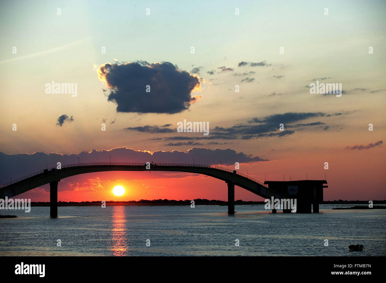 Wasser Einzugsgebiet Stadt Corumba System - befindet sich am linken Ufer des Flusses Paraguay Stockfoto