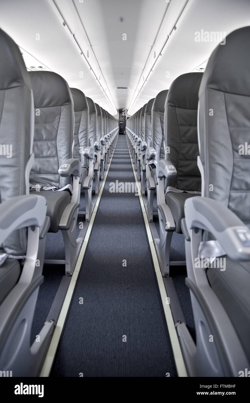 Inneren Flugzeug Modell EMB-195 Embraer Stockfoto