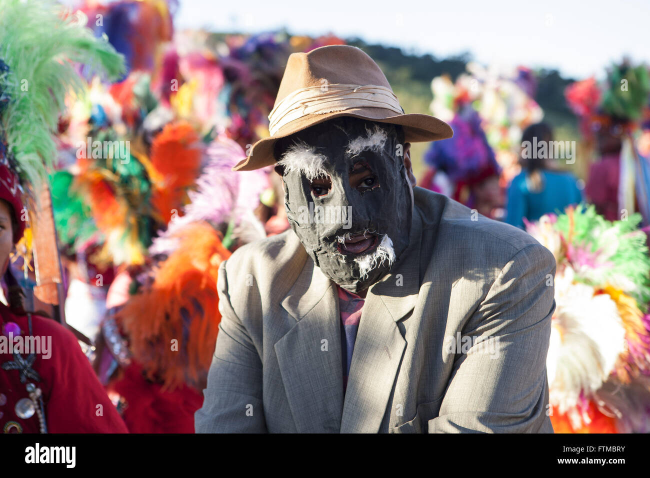 Integrale Gruppe Congada fest unserer lieben Frau von den Rosenkranz Black Men Stockfoto