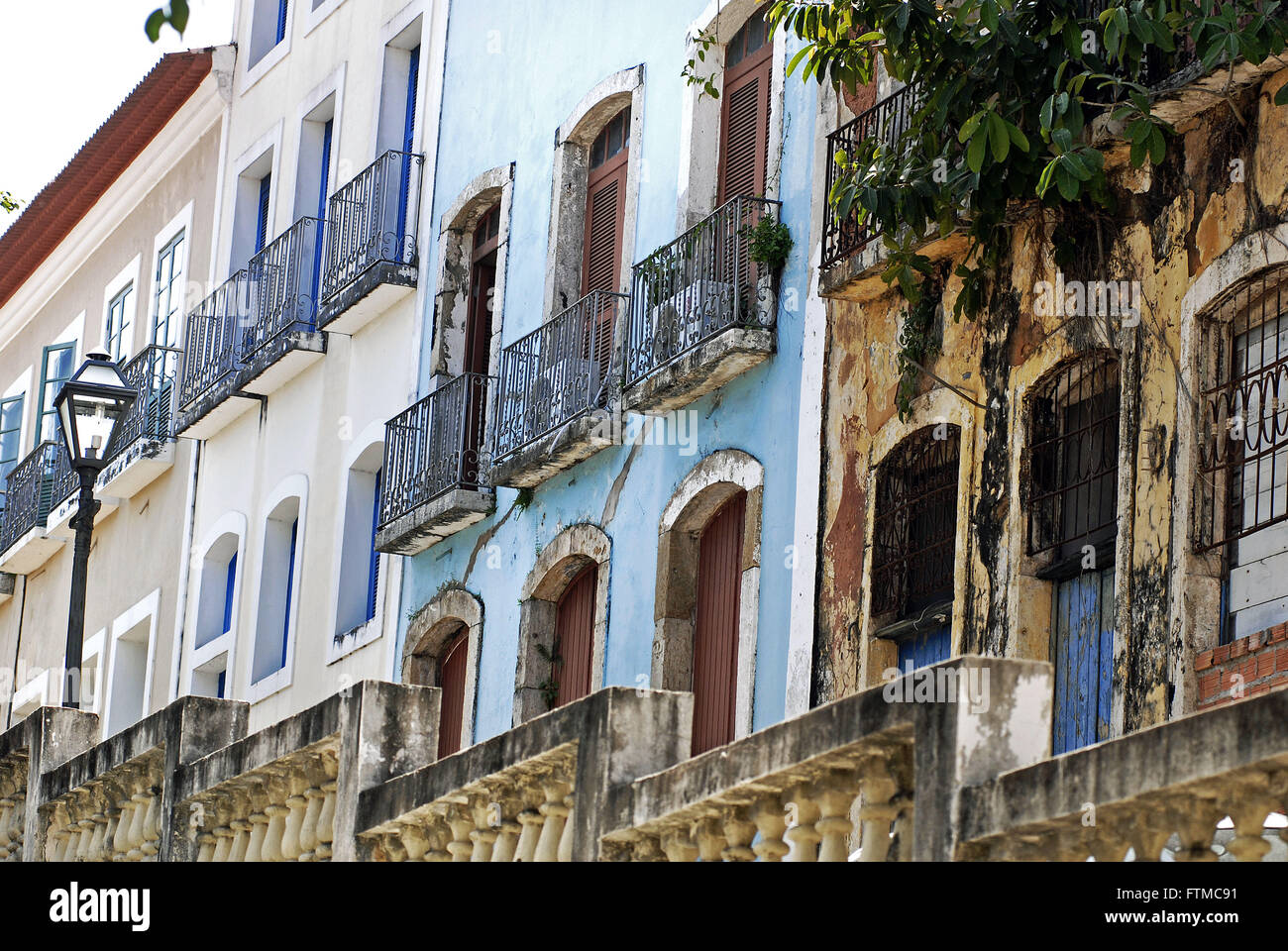 Landhaus in Nazare Straße im historischen Zentrum von Sao Luis Stockfoto