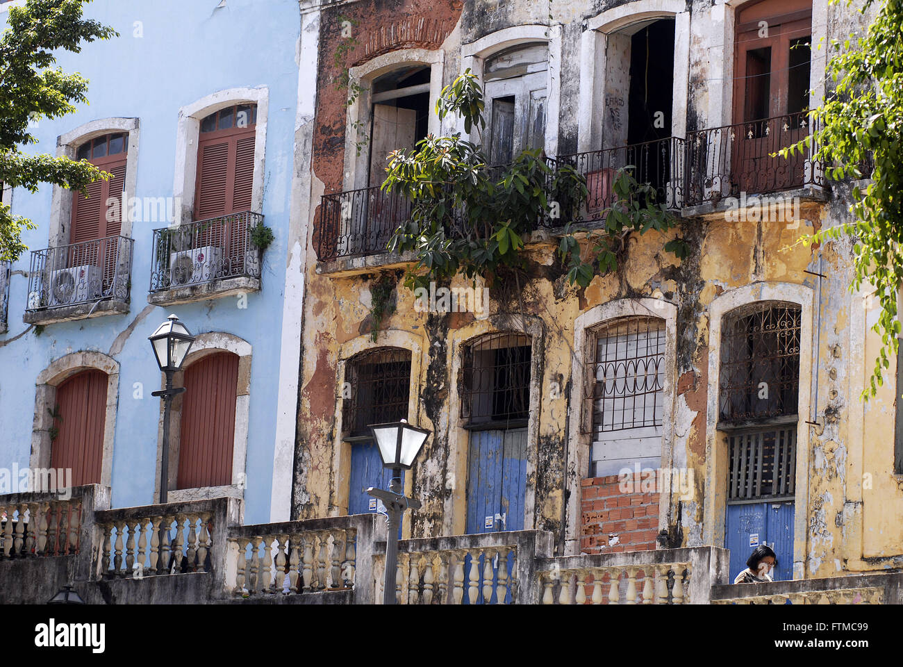 Landhaus in Nazare Straße im historischen Zentrum von Sao Luis Stockfoto