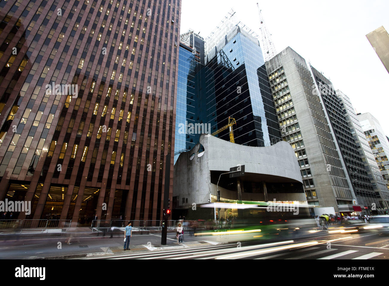 Paulista Avenue zum Zeitpunkt der Augusta Street - Cerqueira Cesar Nachbarschaft Stockfoto