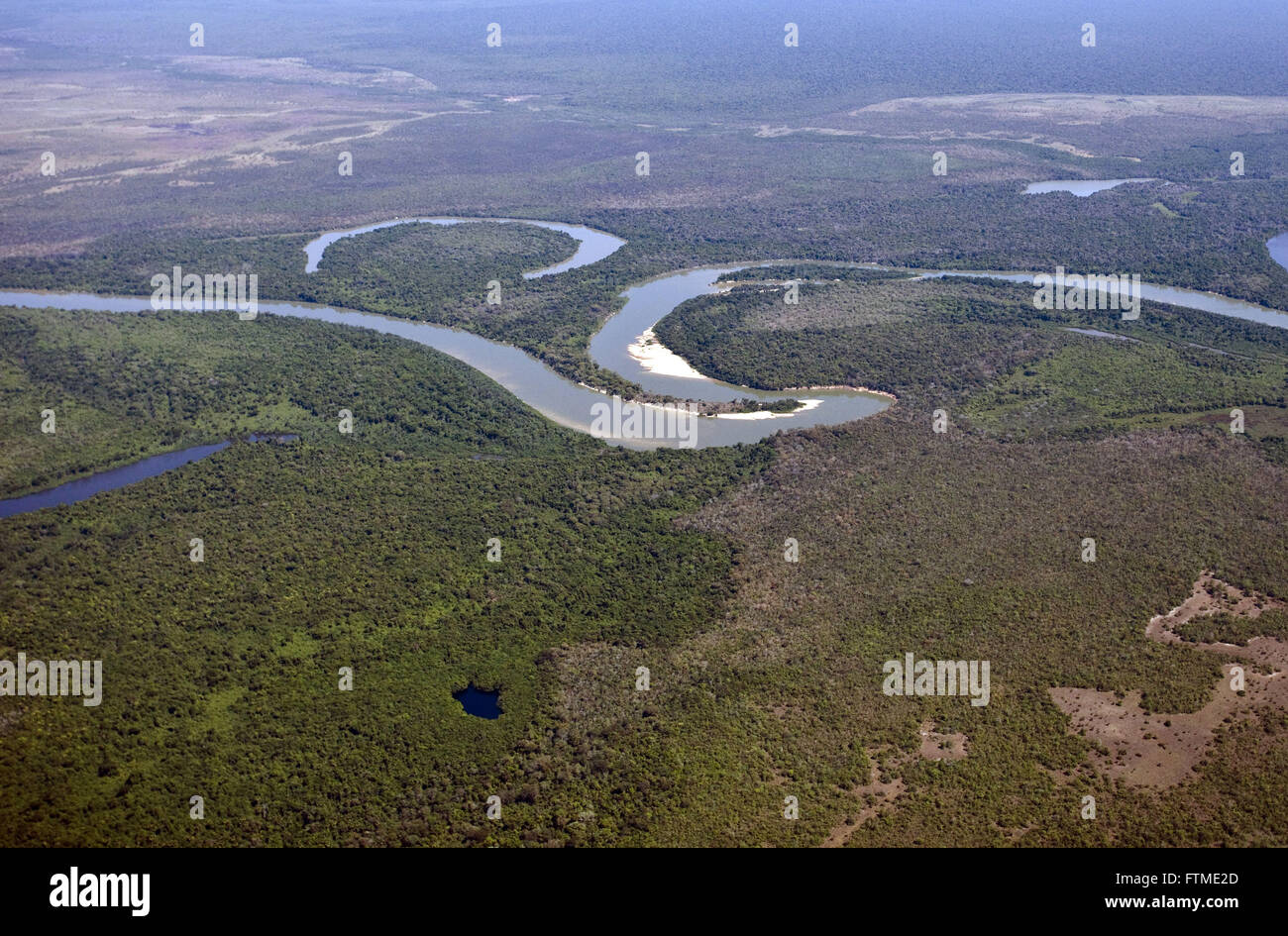 Xingu-Fluss während der Winter - die Trockenzeit - Region nördlich von Mato Grosso Stockfoto