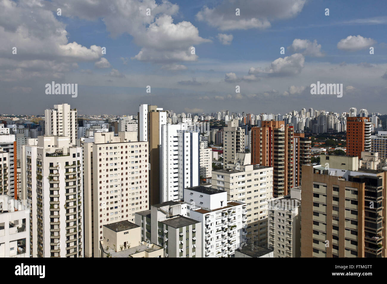 Blick vom Stadtteil Moema im Süden der Stadt Sao Paulo Stockfoto
