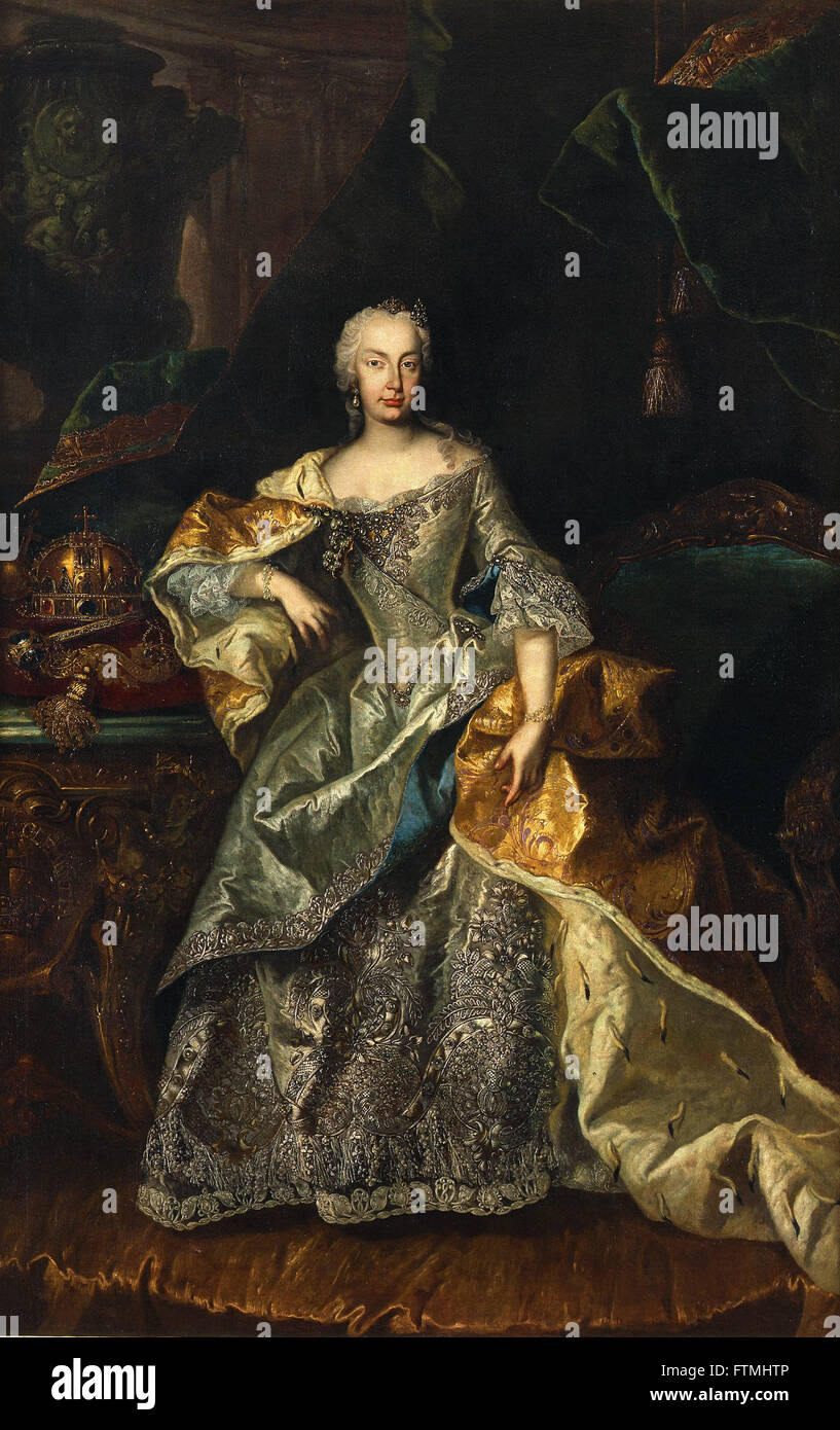 Wiener Maler - Maria Theresa als Königin von Ungarn - Ungarische Nationalgalerie Stockfoto