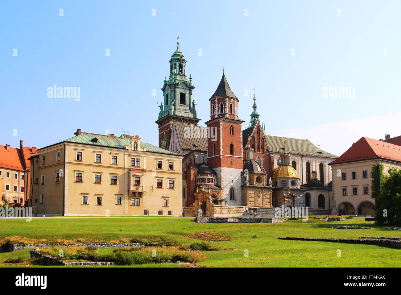 Wawel-Kathedrale, die Teil der Burganlage Wawel in Krakau, Polen Stockfoto