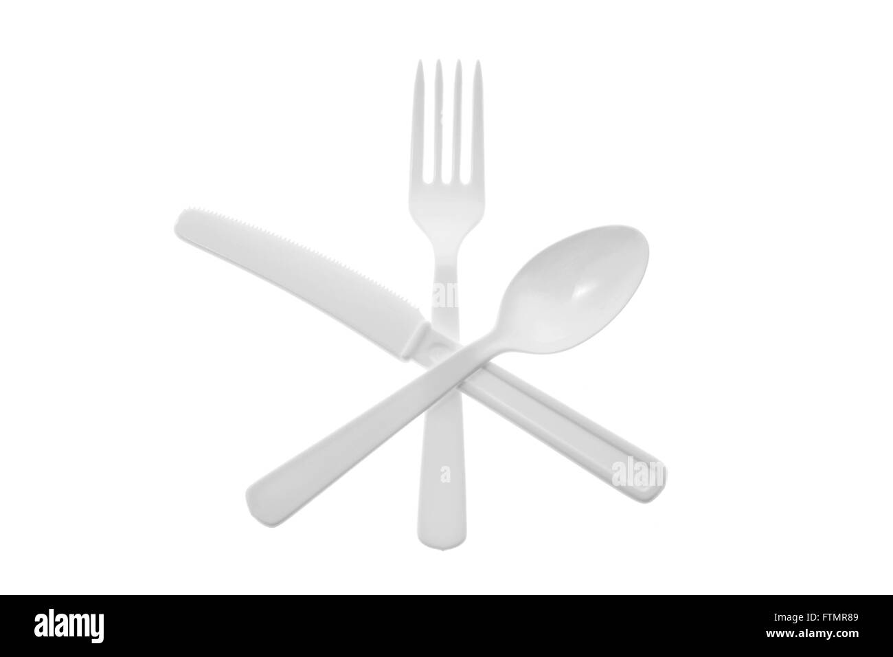 Plastikbesteck Stockfoto