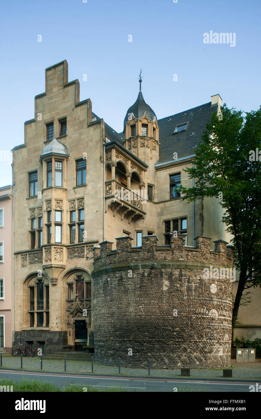 Köln, Altstadt-Nord, Magnusstrasse, Römerturm Stockfoto