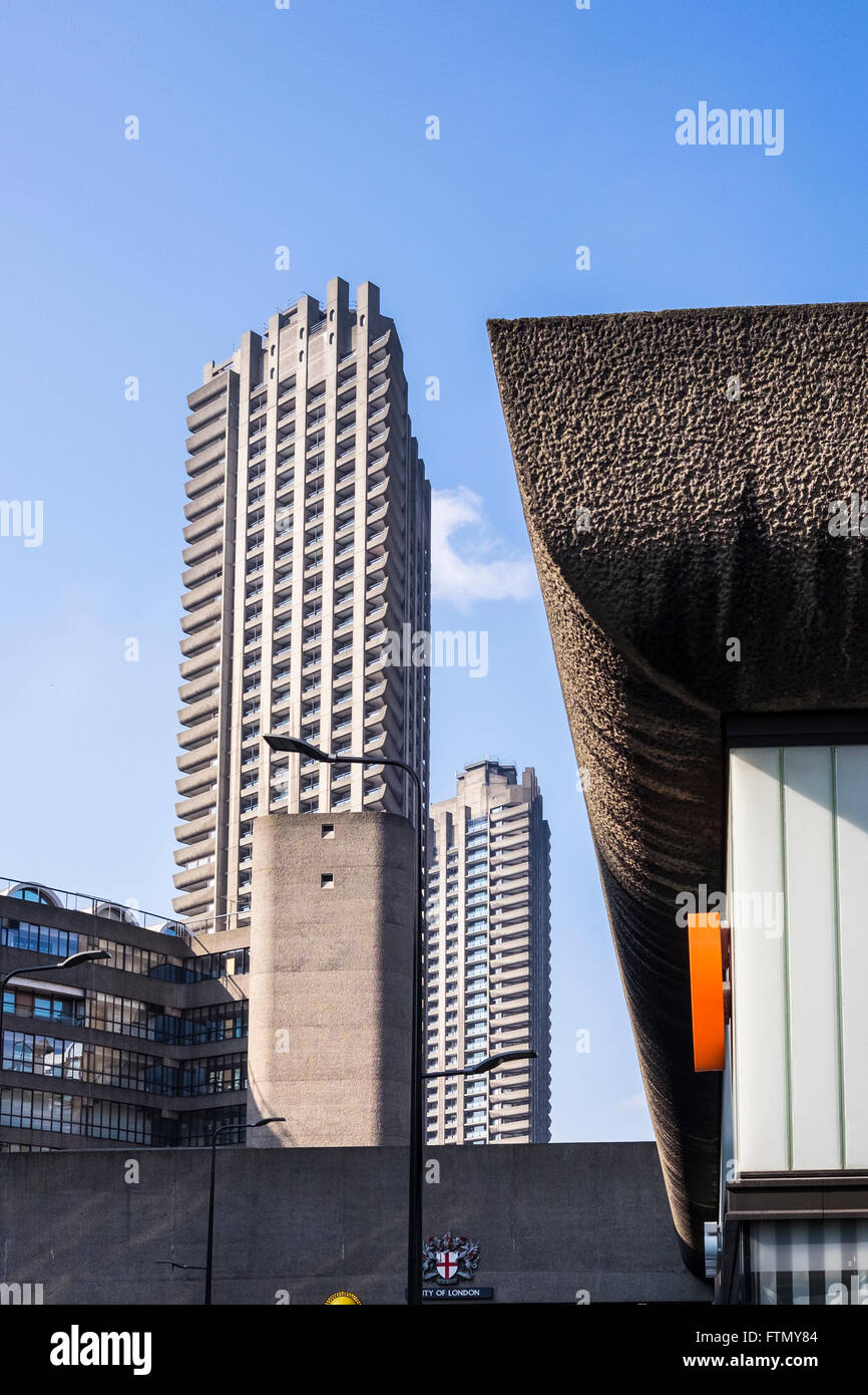 Barbican Hochhaus, City of London, England, U.K Stockfoto