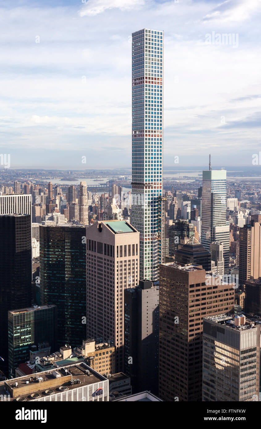 Blick vom Rockefeller Center der Skyline von New York, New York City, USA, Vereinigte Staaten von Amerika Stockfoto