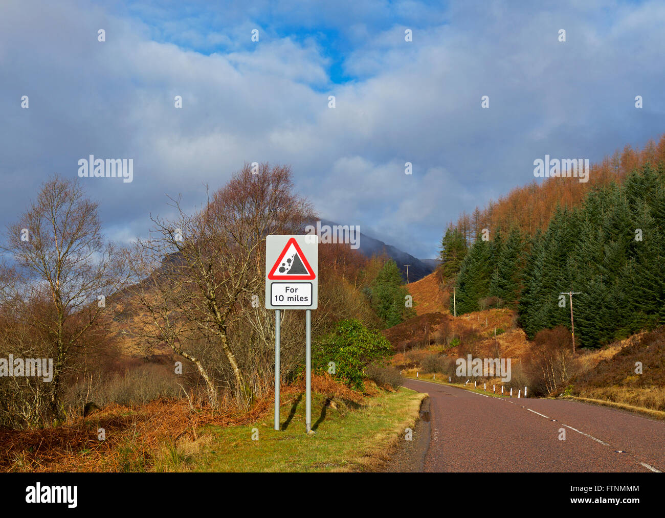 Landschaft bei Glenfinnan, Lochabar, Schottisches Hochland, Schottland, Vereinigtes Königreich Stockfoto