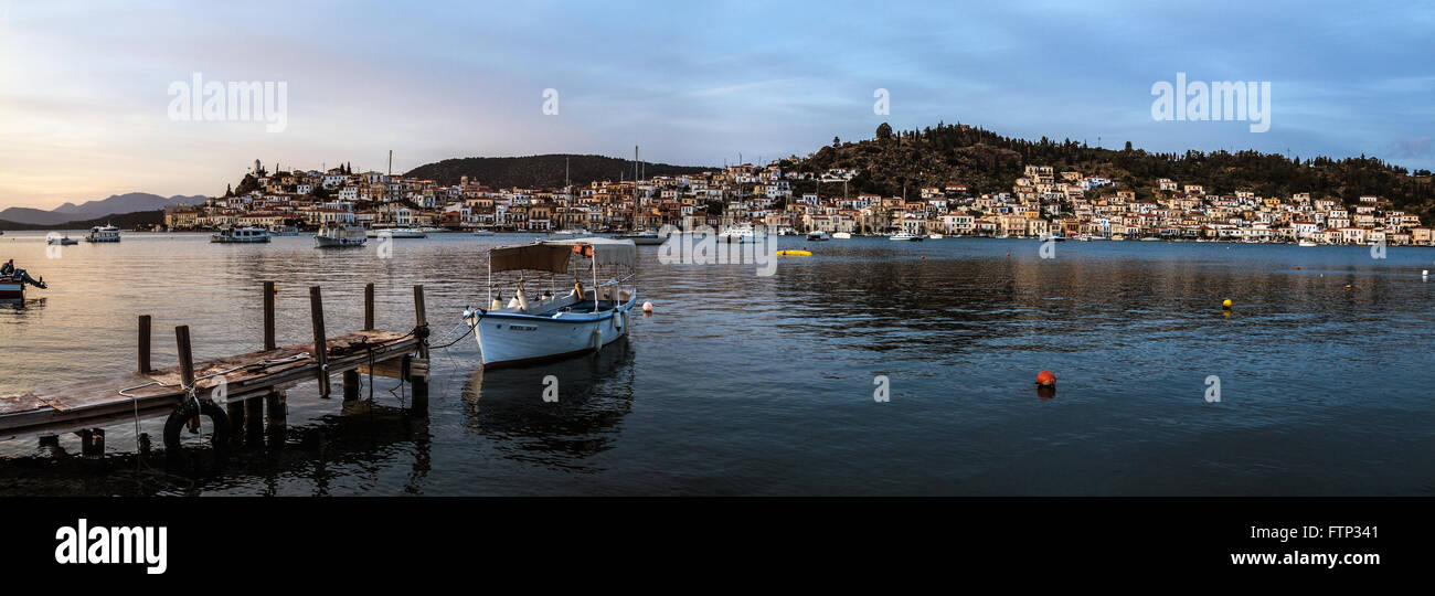 Blick auf die Insel Poros, Griechenland, Europa Stockfoto