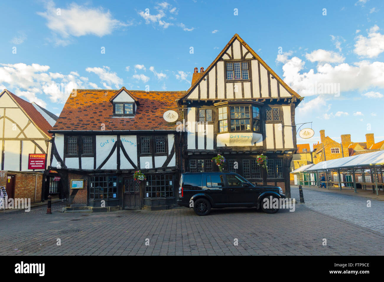 Alte Straßen und Architektur in York, England, Vereinigtes Königreich Stockfoto