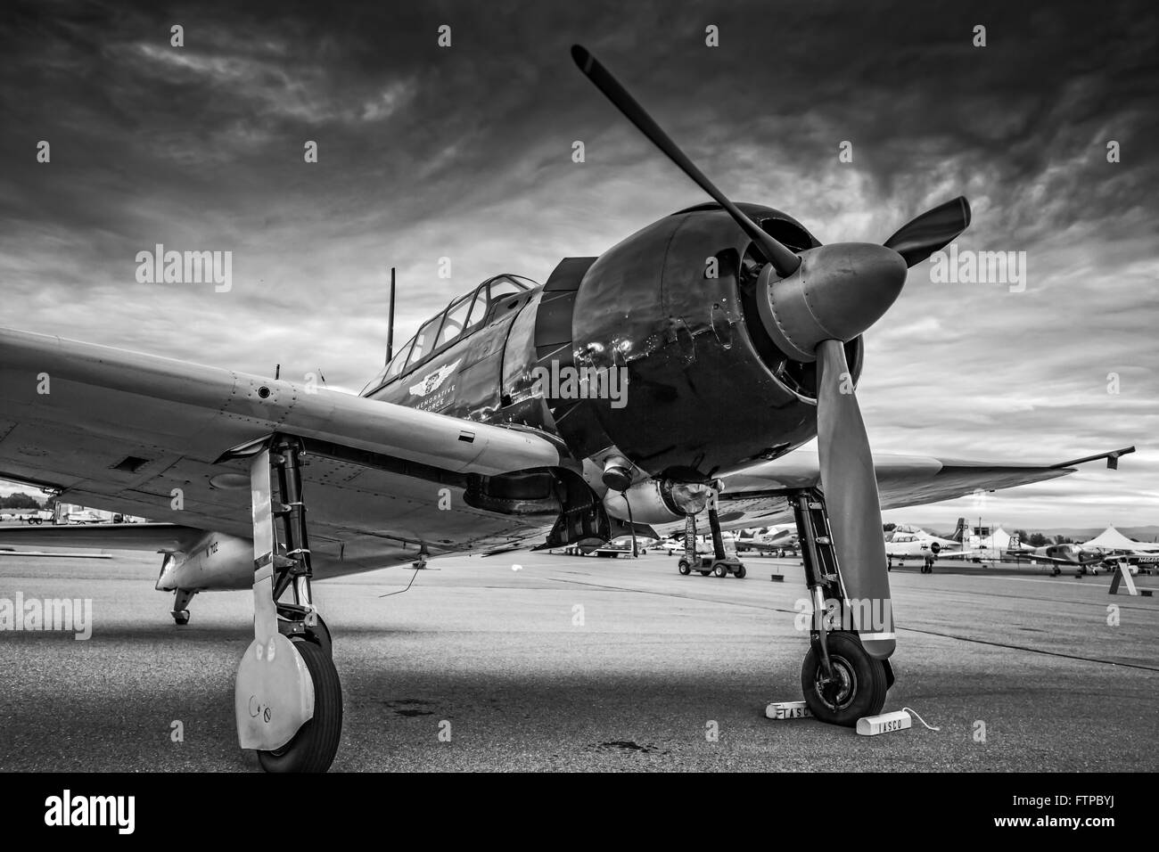 Redding, Kalifornien, USA - 28. September 2014: A japanische Zero gehören zu den Commemorative Air Force auf der Luftfahrtausstellung Redding. Stockfoto