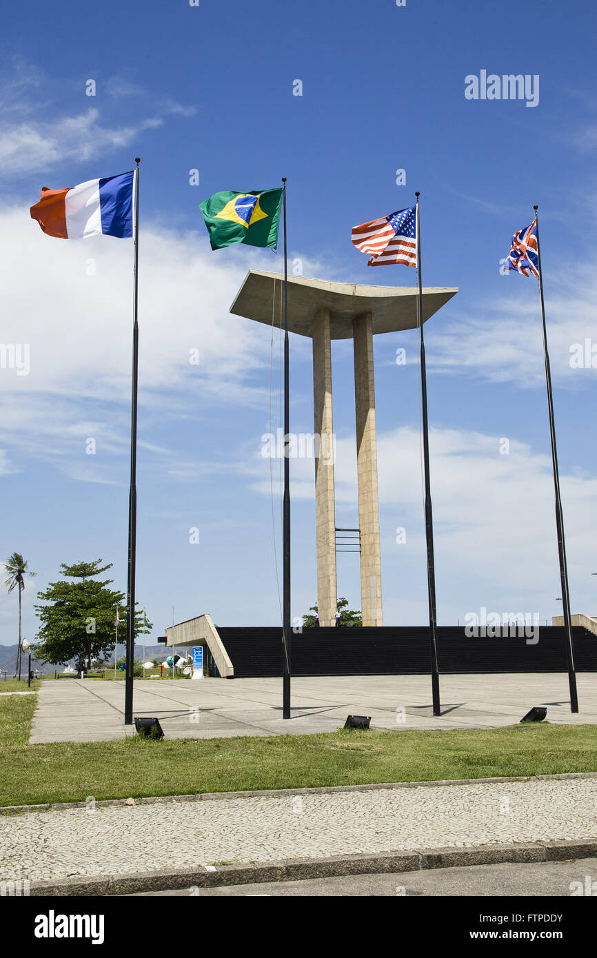 Nationales Denkmal an die Toten des zweiten Weltkrieges bekannt als das Denkmal für Pracinhas Stockfoto