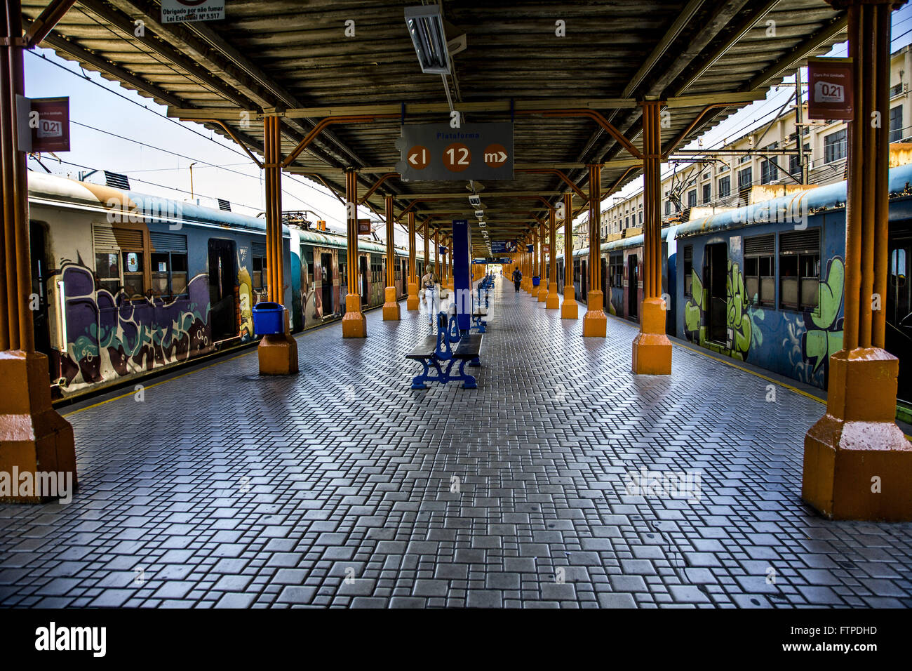 Signalisierung Timeout in der zentralen Brasilien Bahnsteig - Stadtzentrum Stockfoto