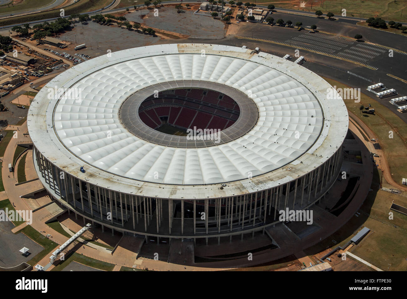Luftaufnahme des Estadio Mane Garrincha Bestandteil der Multipurpose Sports Komplex Ayrton Senna Stockfoto