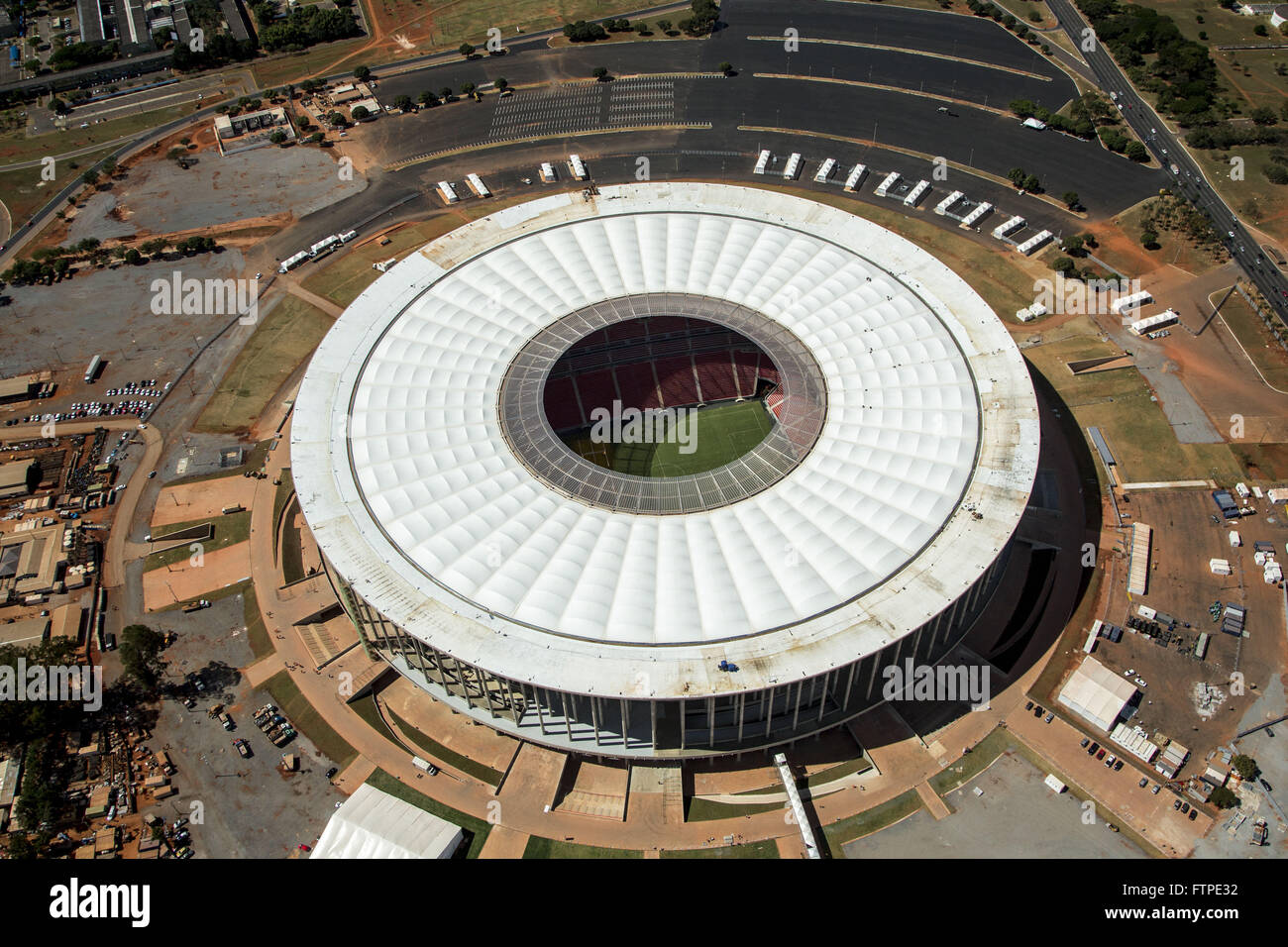 Luftaufnahme des Estadio Mane Garrincha Bestandteil der Multipurpose Sports Komplex Ayrton Senna Stockfoto