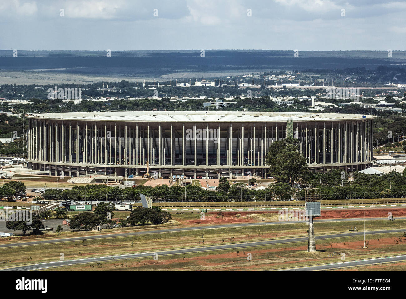 Luftaufnahme des Estadio Mane Garrincha Bestandteil der Multipurpose Sports Komplex Ayrton Senna Stockfoto