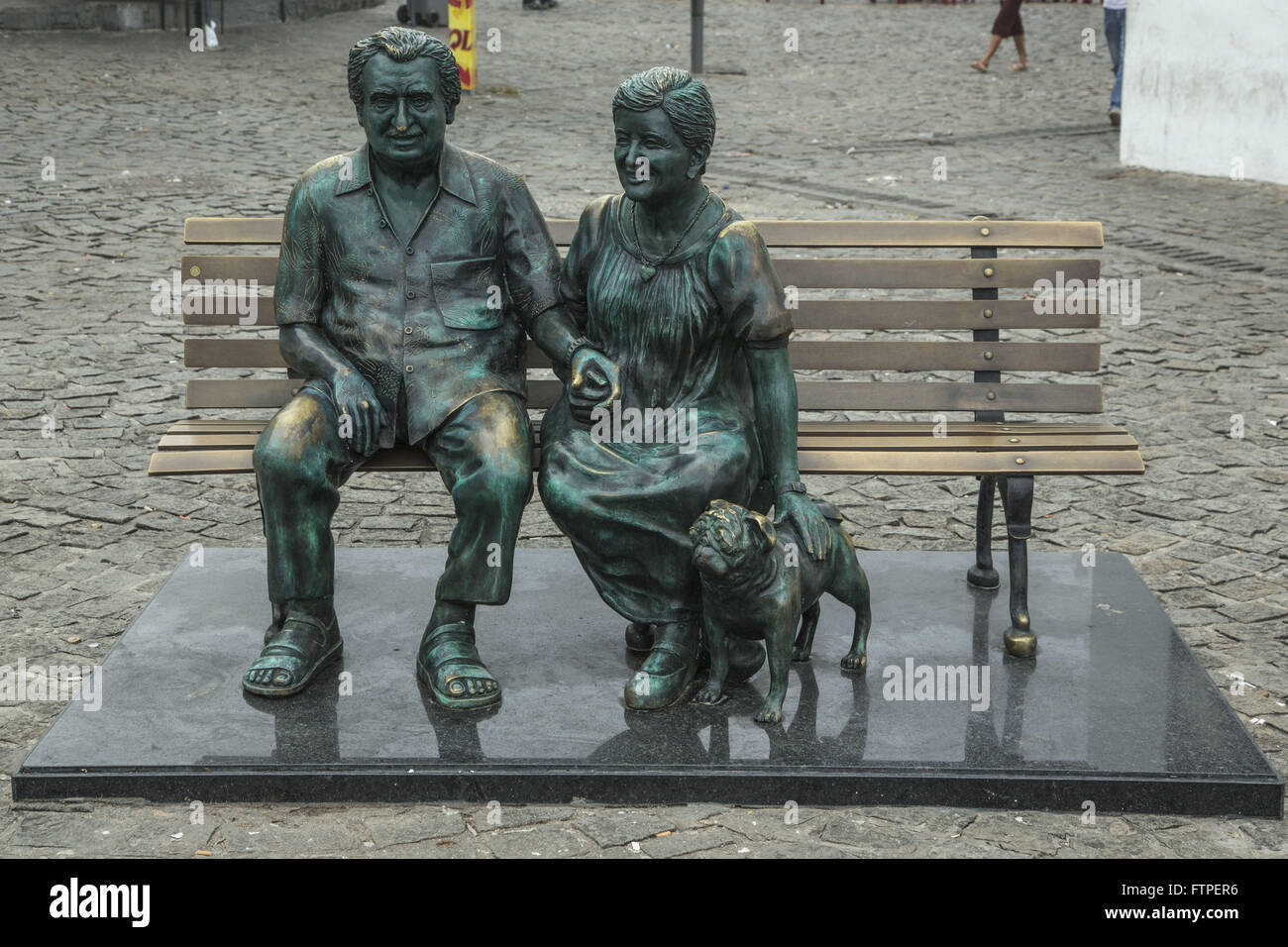 Skulptur eines Paares der Schriftsteller Jorge Amado und Zélia Gattai - arbeiten Tatti Moreno 2012 Stockfoto