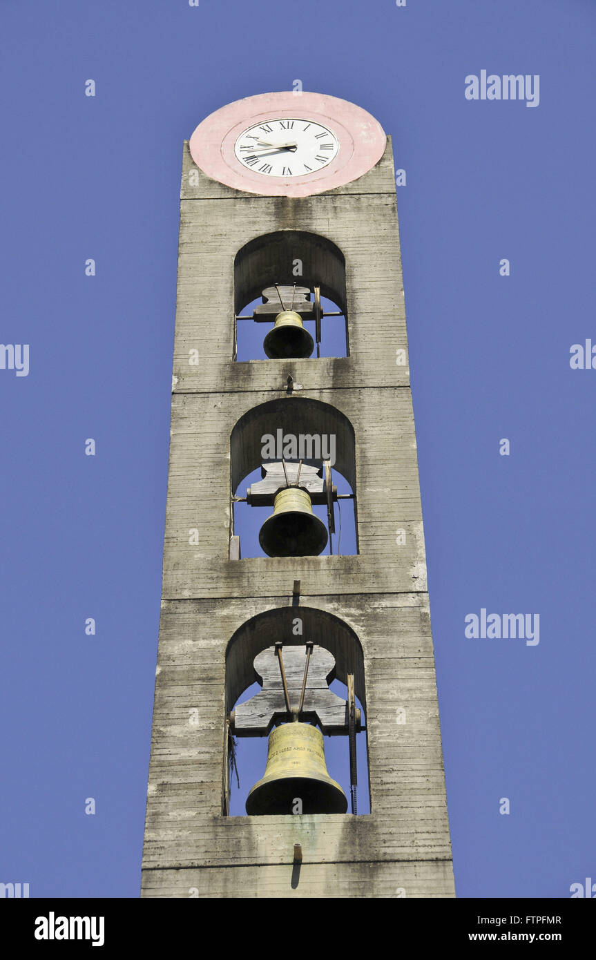 Bell und Glockenturm der Kathedrale des göttlichen Geistes - Praça Rui Barbosa Stockfoto