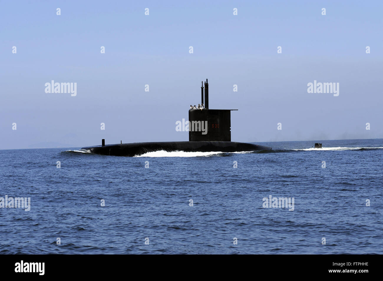 Unterwasser Tamoio - S31 - brasilianische Marine Segeln in der Bucht von Guanabara Stockfoto