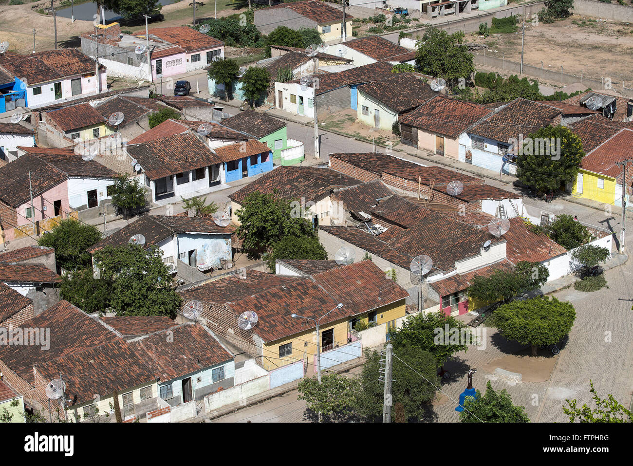 Vista de Cima de Moradias da Cidade ein Partir Do Morro Cavalete Stockfoto