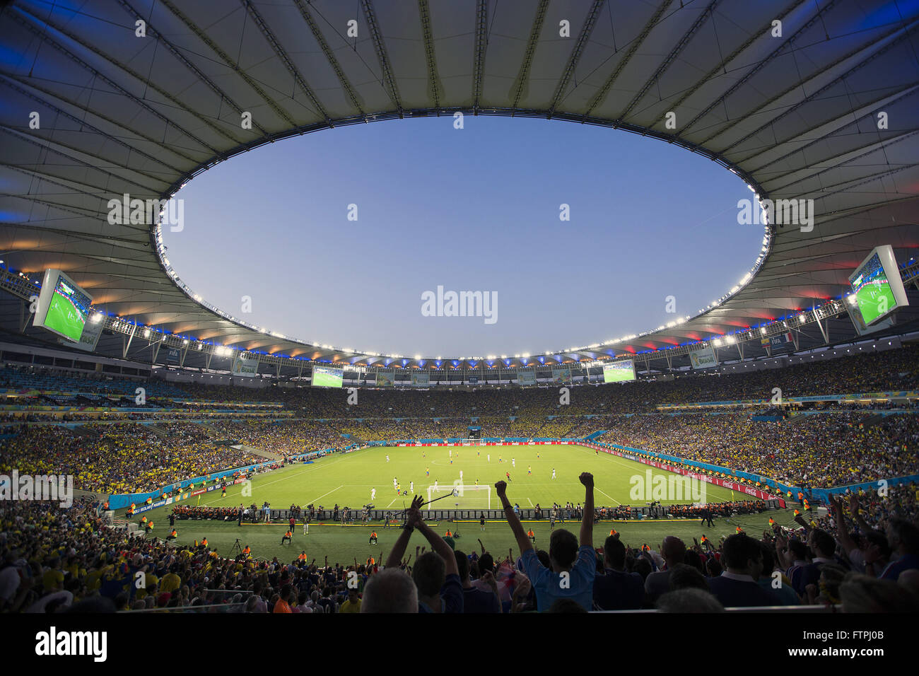 Estadio Maracana verpackt während des Spiels zwischen Ecuador und Frankreich in die WM 2014 Stockfoto