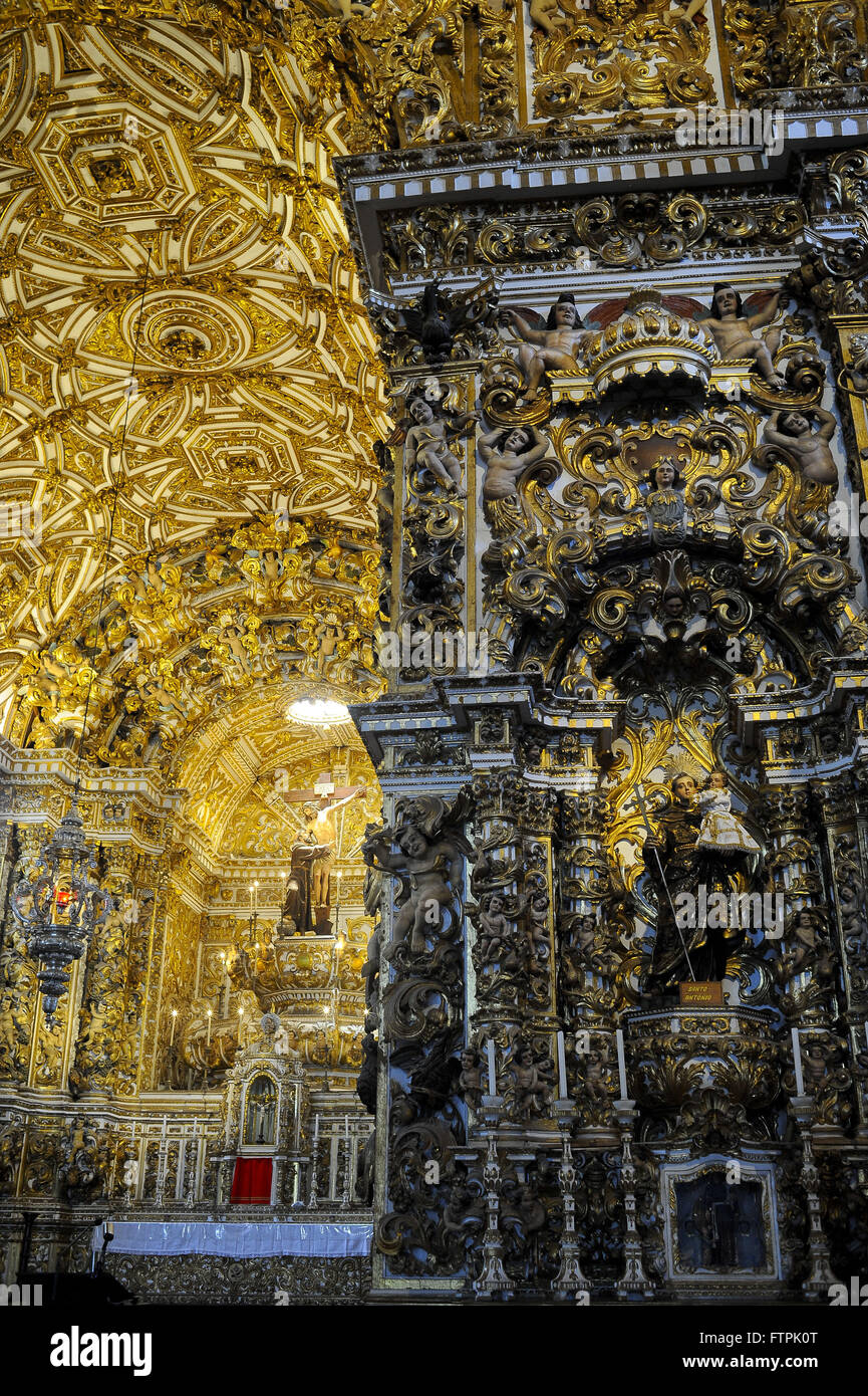 Kirche von São Francisco - Indoor Gold - Pelourinho - Centro Historico Stockfoto