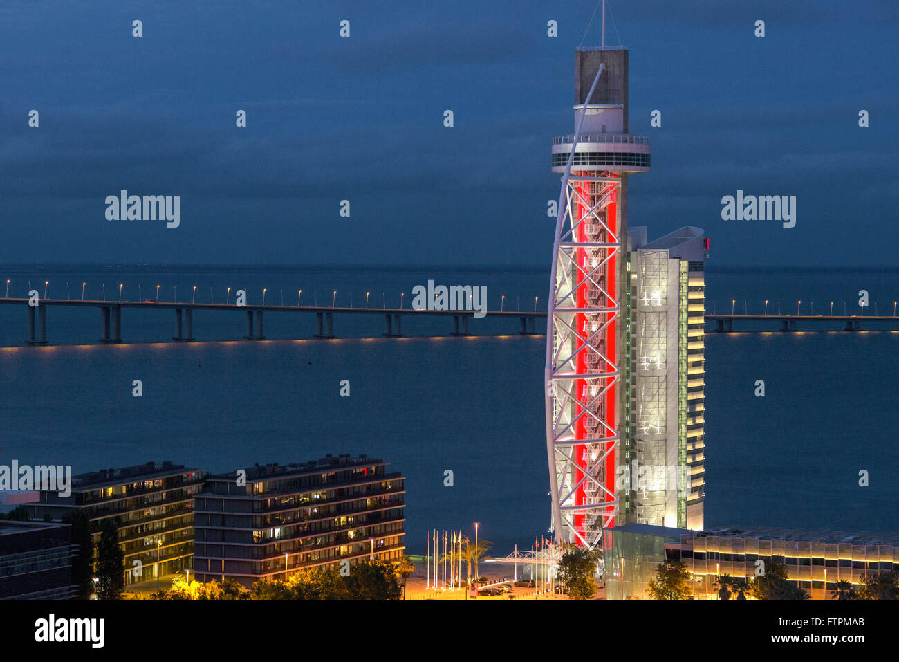 Vasco da Gama Tower im Park der Nationen Stockfoto