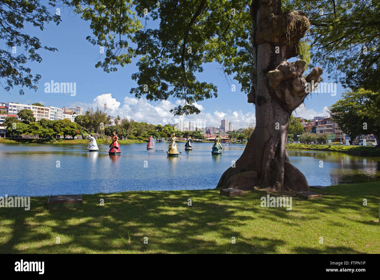 Deich Tororo - Lagune 110 tausend Quadratmeter in der Stadt Salvador Stockfoto