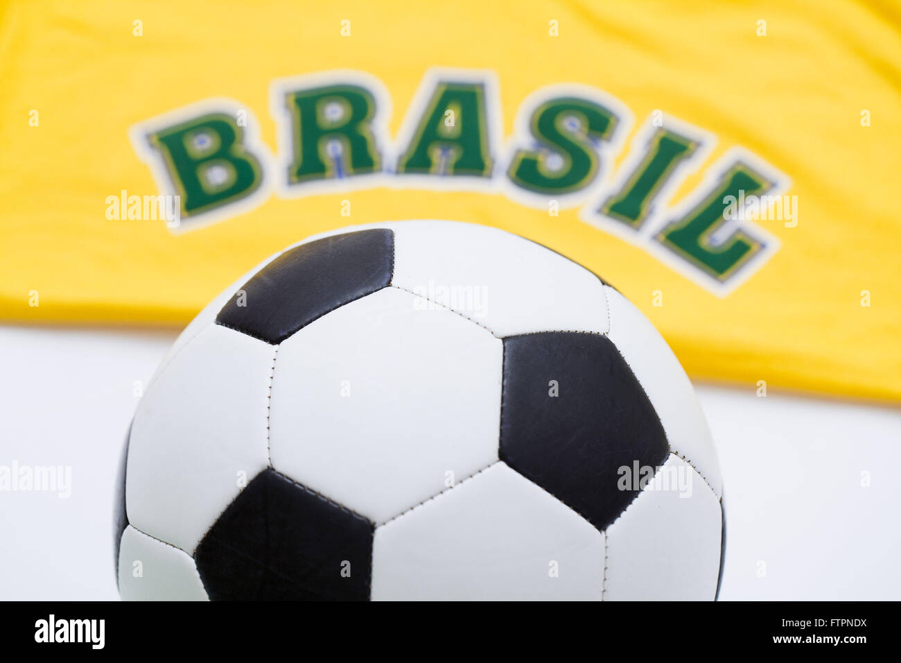 Football und cheerleading Hemd der brasilianischen Auswahl Stockfoto