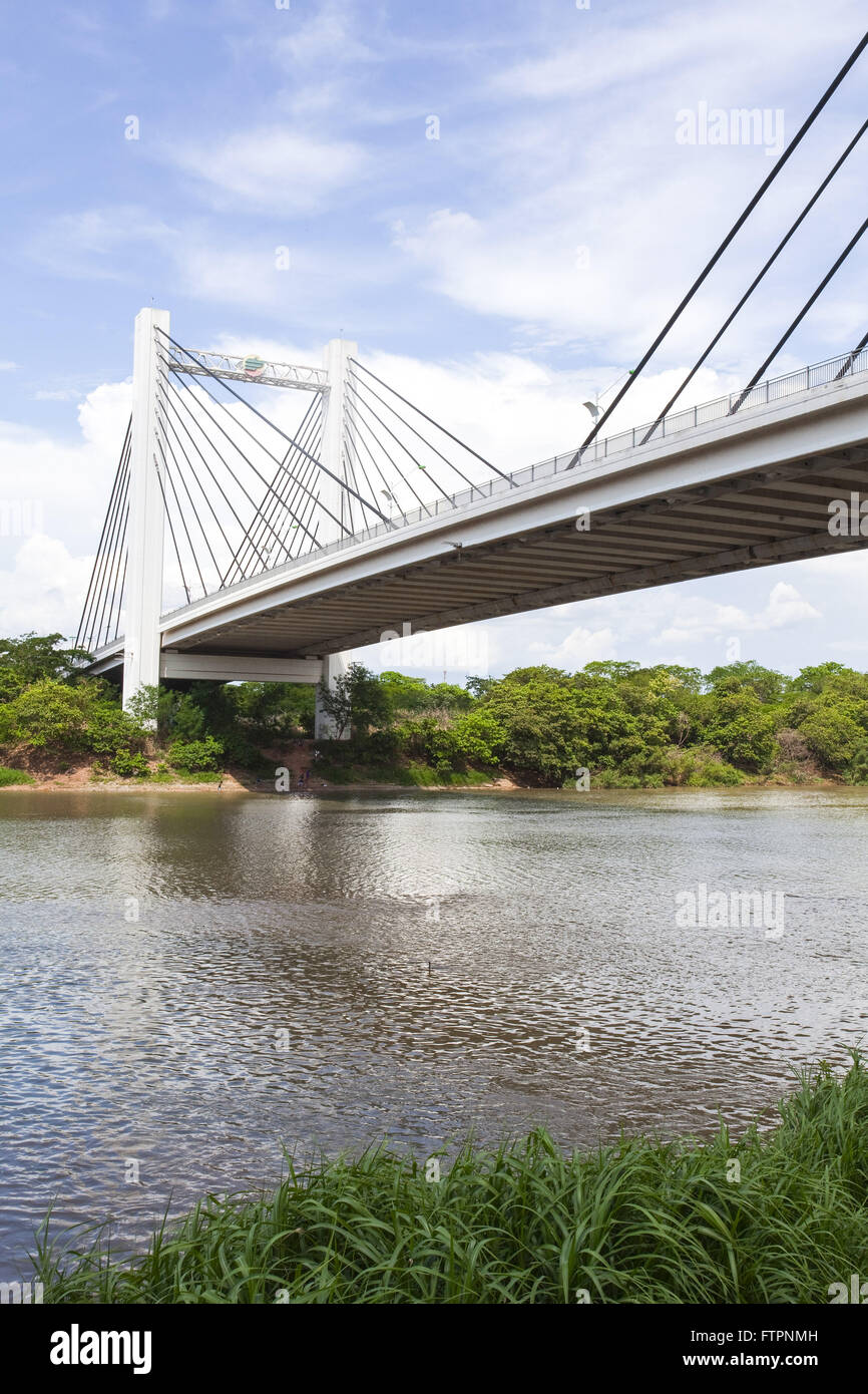 Sergio Mota Brücke am Fluss Cuiaba - verbindet mit der Stadt Varzea Grande Stockfoto