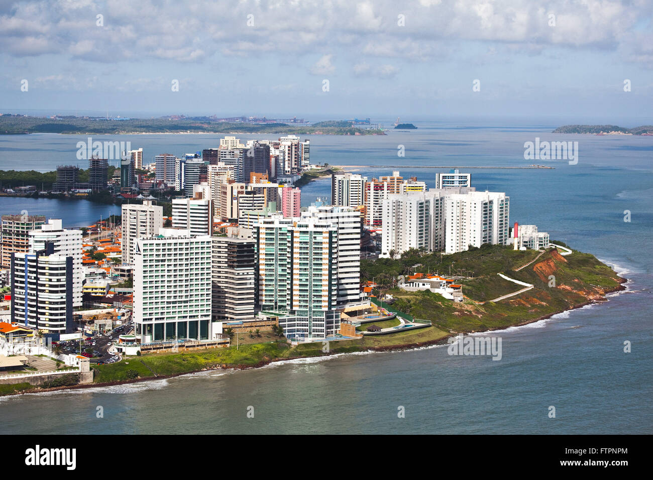 Luftbild von Sao Marcos Pebble Beach und Umgebung Stockfoto
