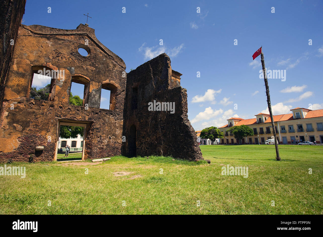 Ruinen der Kirche Sao Matias - Bau des neunzehnten Jahrhunderts Mauerwerk Stockfoto