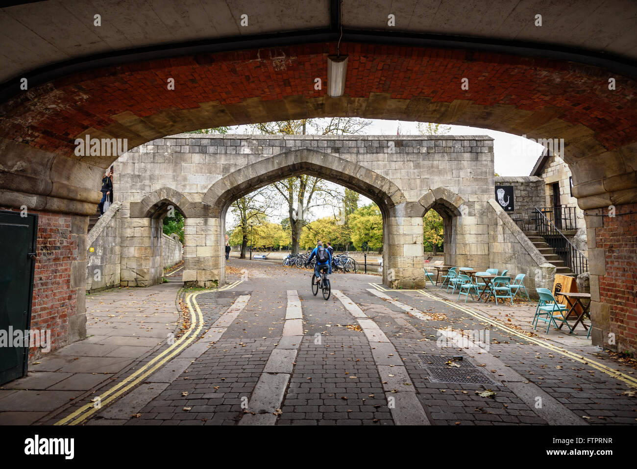 York UK Radweg Stadtrat von York und British cycling finanziert. Stockfoto