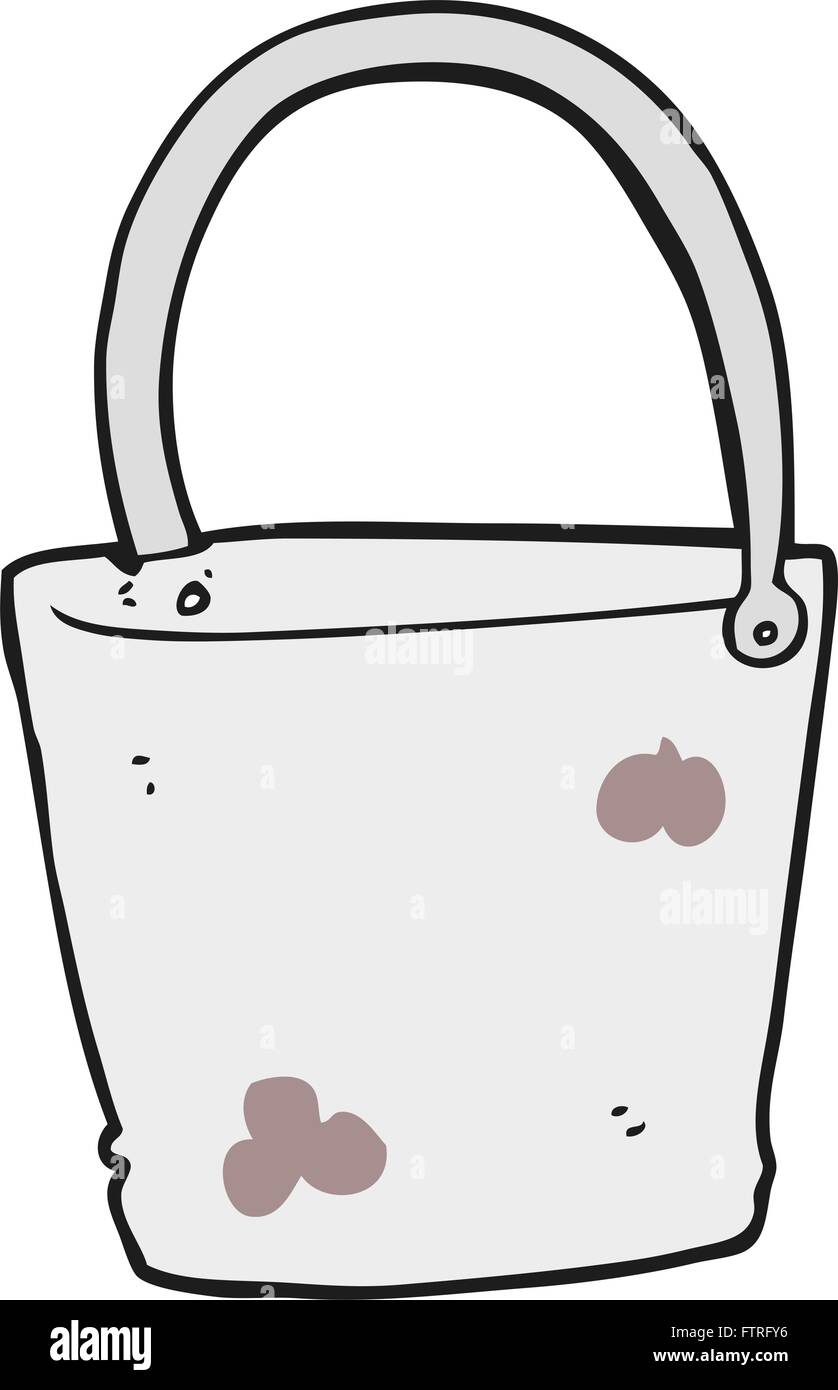 Freihändig gezeichnete Cartoon-Eimer Stock Vektor